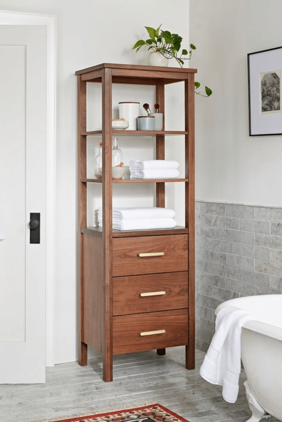 tall storage bathroom