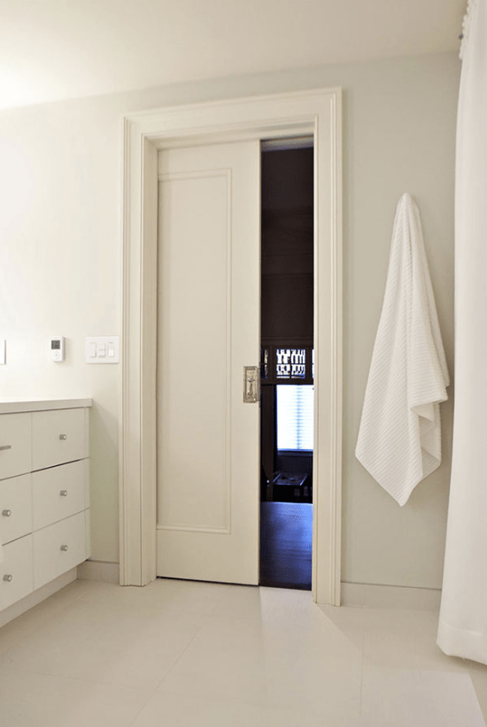 pocket door bathroom