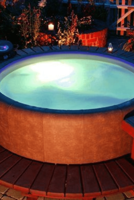 glowing hot tub